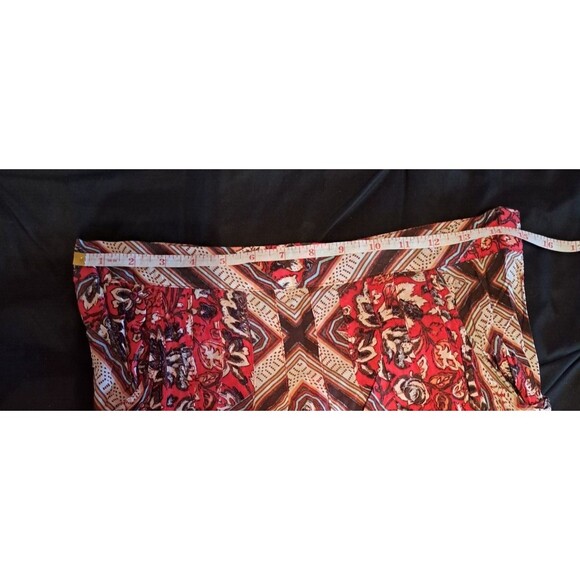 Free People Paradise Printed High-Low Maxi Boho Skirt Pimento Combo Red Size 10 - Picture 6 of 12
